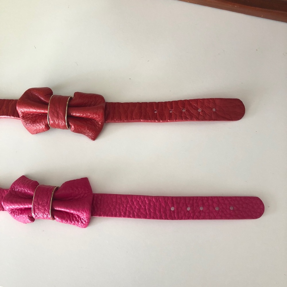 Leather bow buckle bracelets - Picture 4 of 5